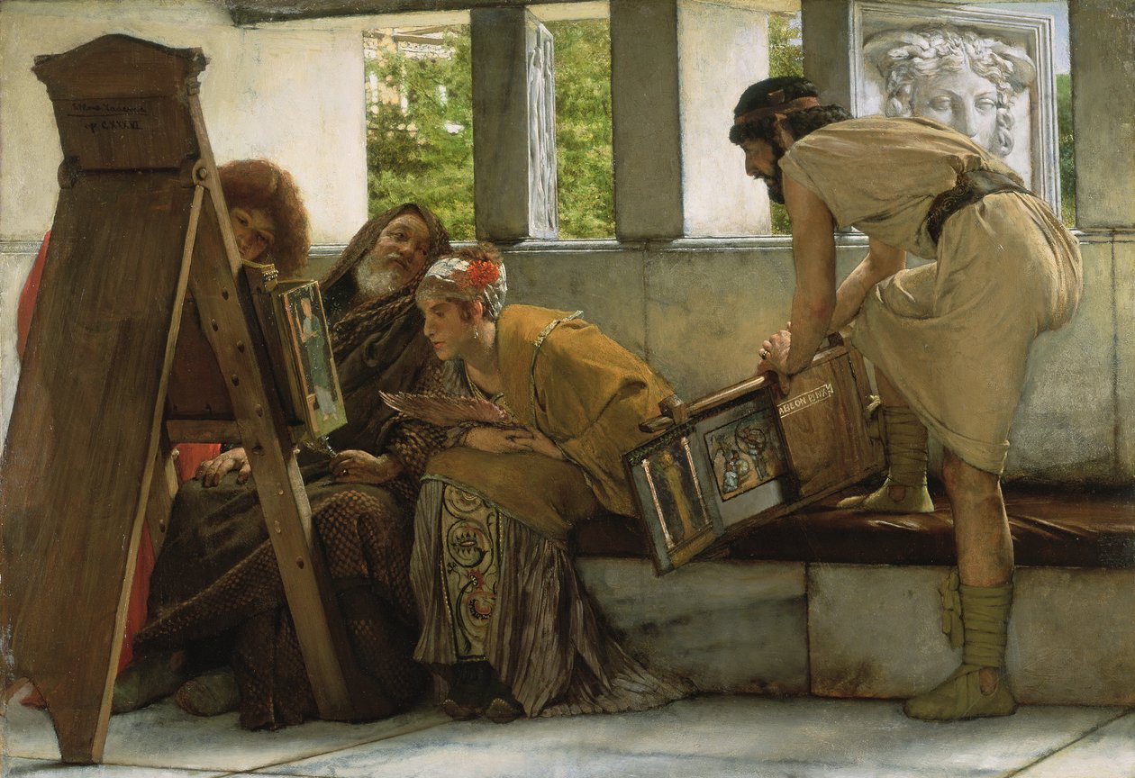 Bir Roma stüdyosu by Lawrence Alma Tadema