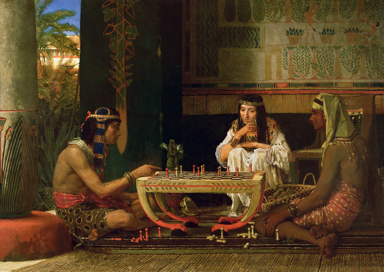 Egyptian Chess Players, 1865  by Lawrence Alma Tadema