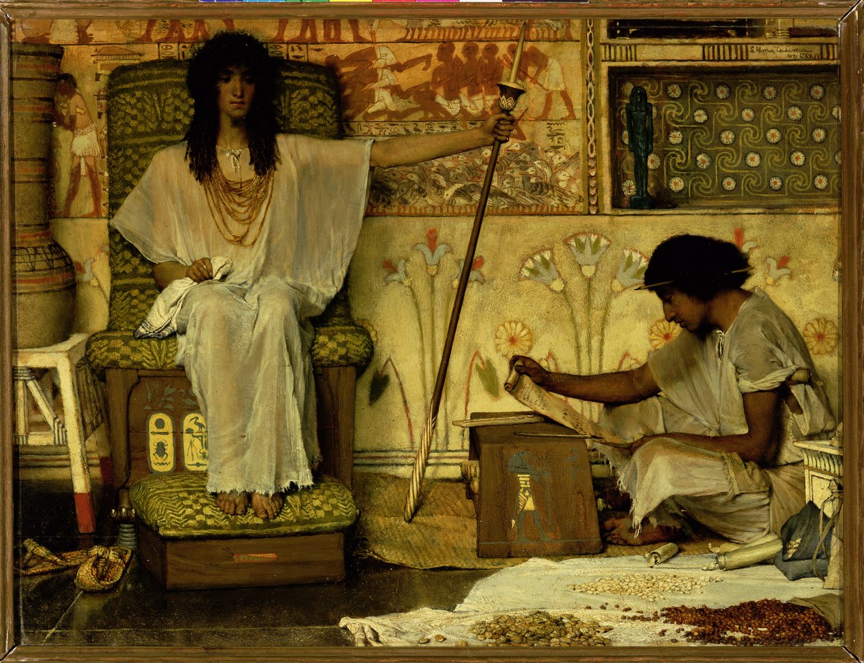 Joseph, Firavunların Tahıl Tahıl Depoları Denetçisi, 1874 by Lawrence Alma Tadema