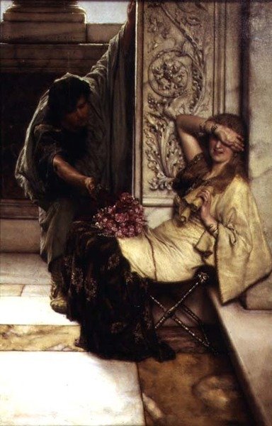 Utangaç, 1883 (ayrıca bkz. 198372) by Lawrence Alma Tadema
