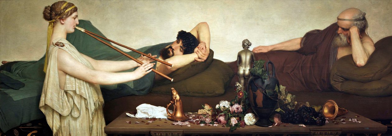 Escena pompeyana o La siestanİngilizce: Pompeian Scene or The Siestan by Lawrence Alma Tadema