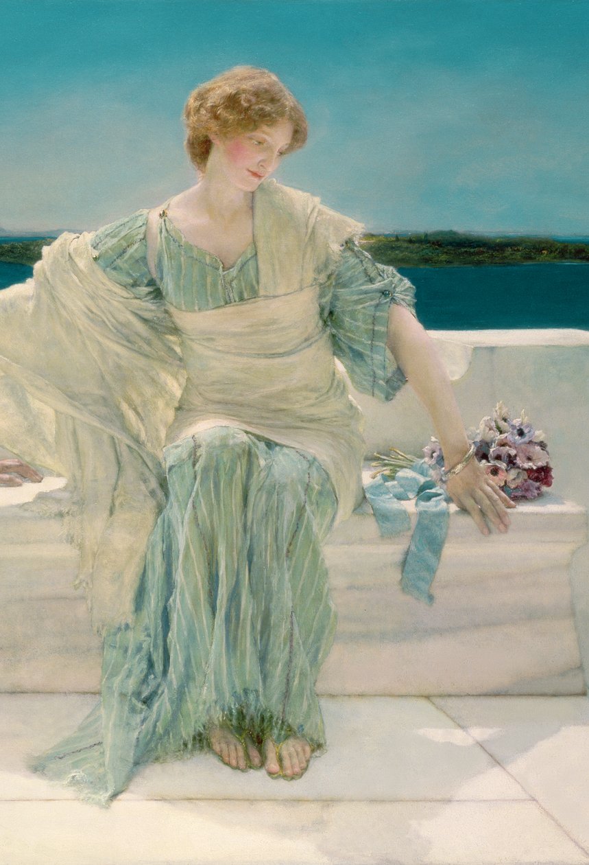 Bana daha fazlasını sorma, 1906 tuval üzerine yağlı boya 15116 detayı by Lawrence Alma Tadema
