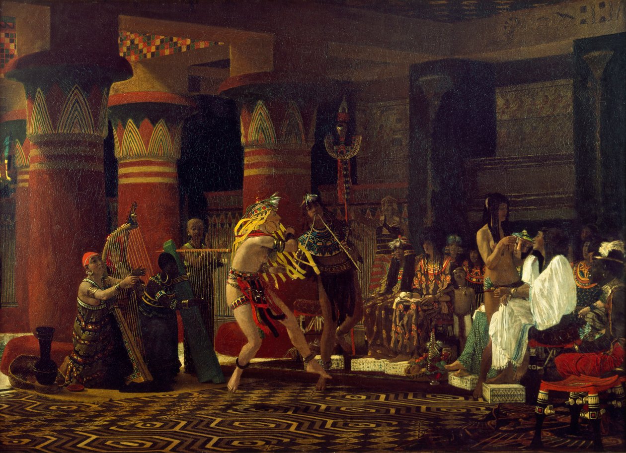 Pastimes in Ancient Egypt, 3000 Years Ago, 1863  by Lawrence Alma Tadema