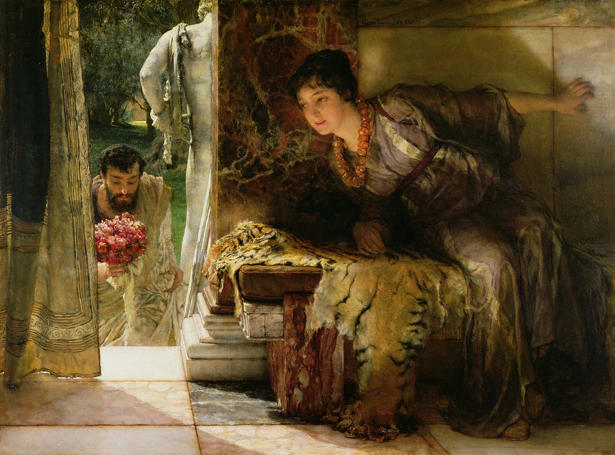 Hoş Geldiniz Ayak Sesleri, 1883 (ayrıca bkz. 15132) by Lawrence Alma Tadema