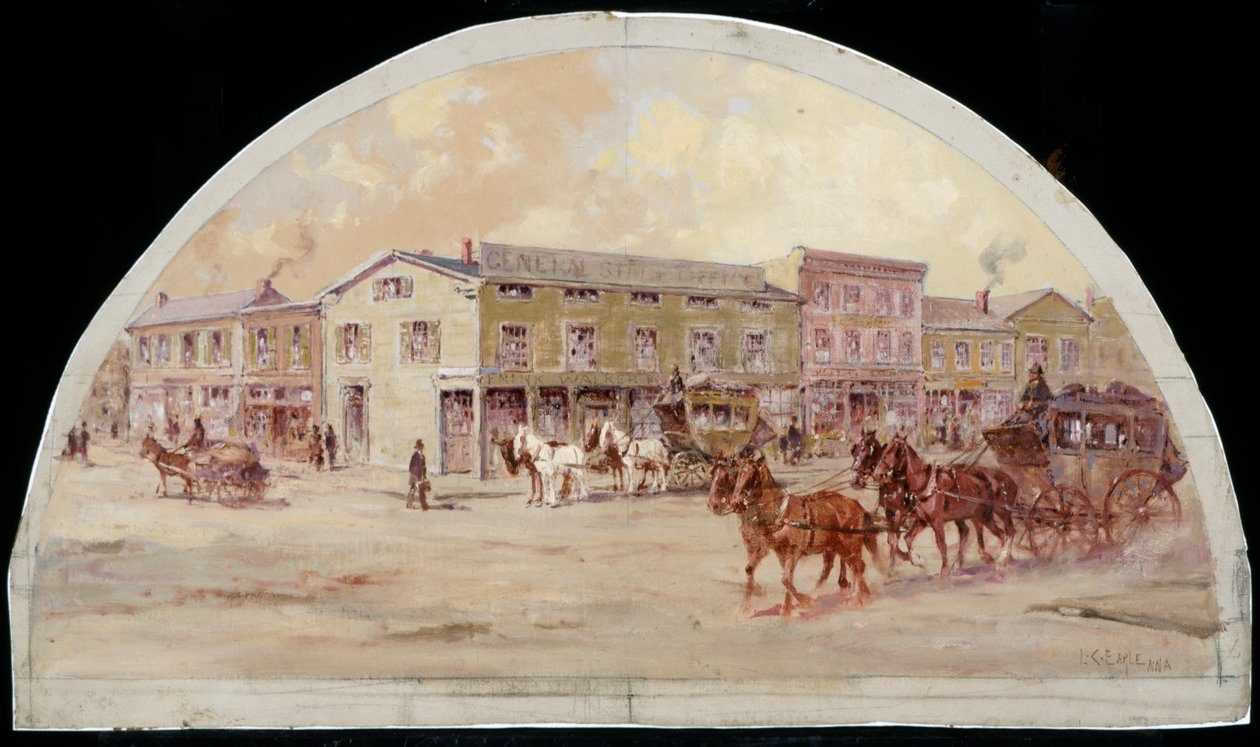 Frink ve Walkers Sahne Antrenör Ofisi, 1850, 1900 by Lawrence Carmichael Earle