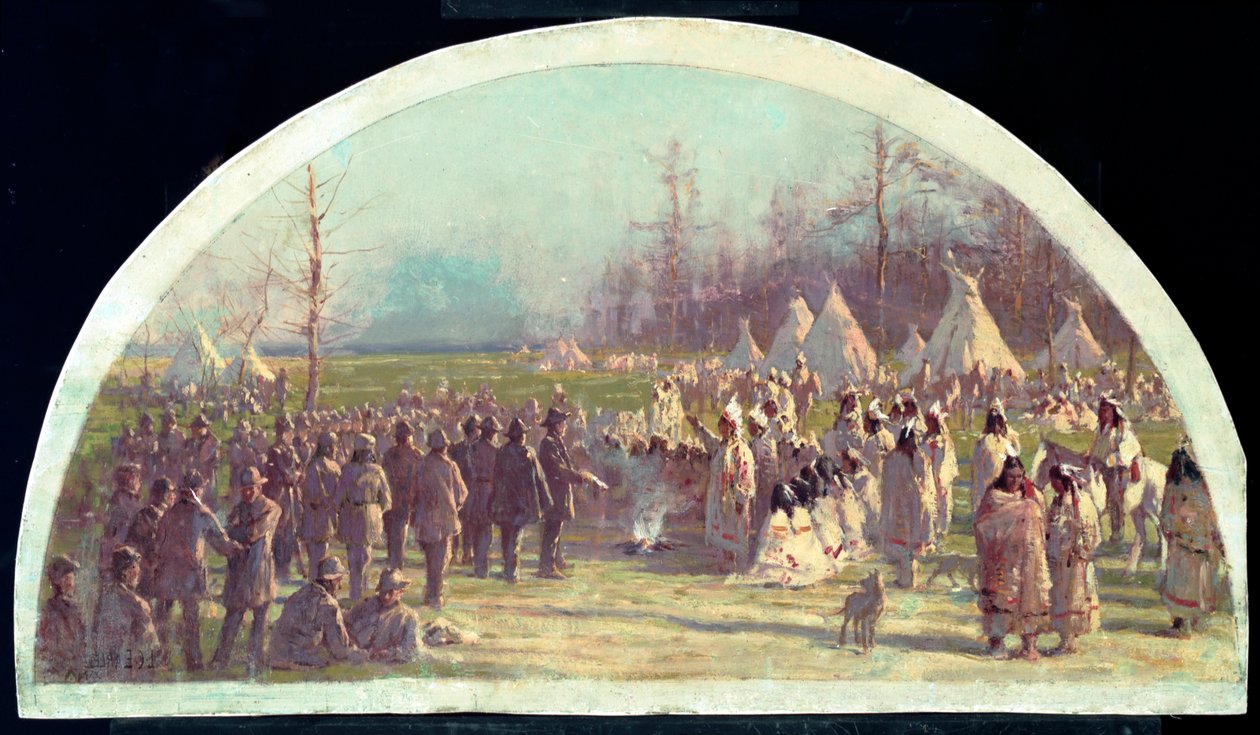 Potawatomilerin Son Konseyi, 1833, 1900 by Lawrence Carmichael Earle