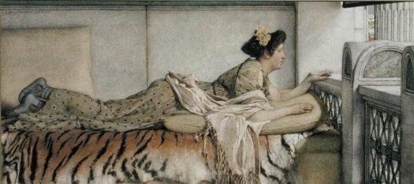 tatlı hiçbir şey yapmaz by Lawrence Alma Tadema