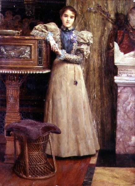 Edward Onslow Ford'un kızı Clothilde Enid'in portresi by Lawrence Alma Tadema