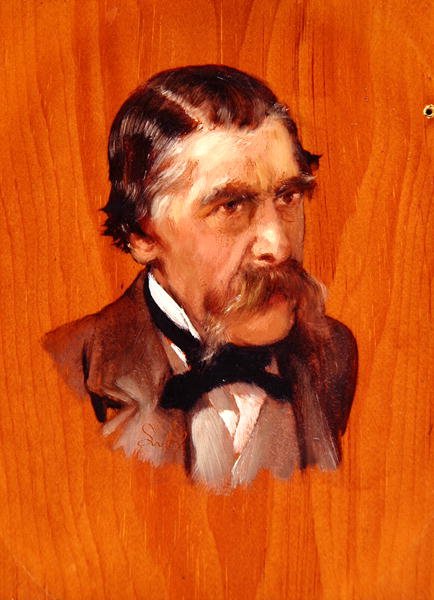 Sir Henry Thompson, Baronet, FRCS, c.1878 (panelde yağlı boya) by Lawrence Alma Tadema