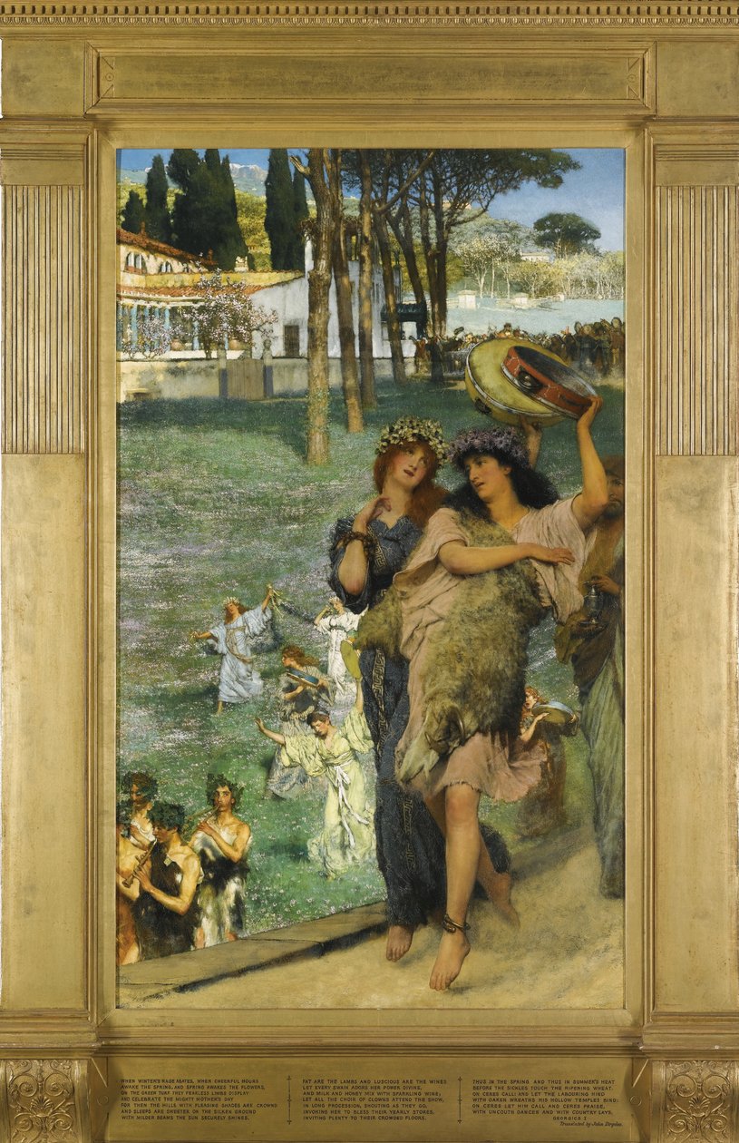 Ceres Tapınağı yolunda bir bahar şenliği by Lawrence Alma Tadema