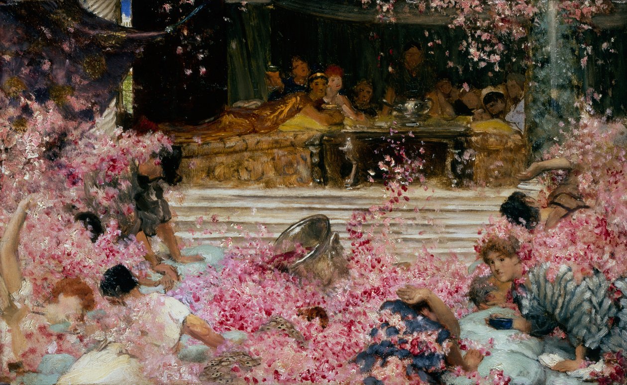 Heliogabalus'un Gülleri için Çalışma, 1888 dolayları (tuval üzerine yağlı boya) by Lawrence Alma Tadema