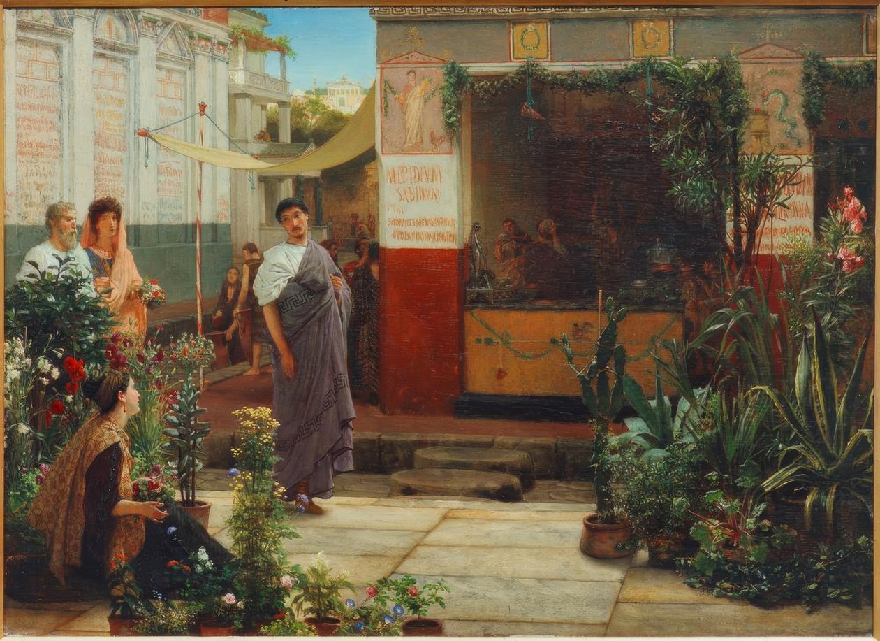 çiçek pazarı by Lawrence Alma Tadema