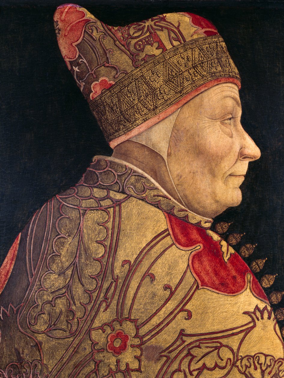 Doge Francesco Foscari'nin (1373-1457) Portresi, Lazzaro Bastiani'nin (1429-1512) tablosu, panel üzerine yağlı boya, 52x41 cm by Lazzaro Bastiani