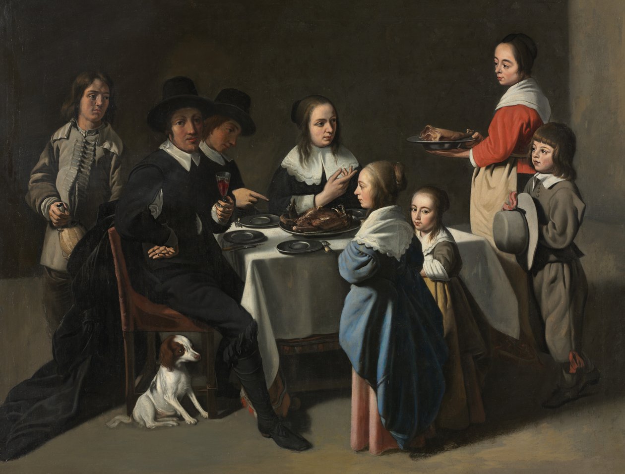 Bir Aile Yemeği, c.1645-55 by Le Nain Brothers