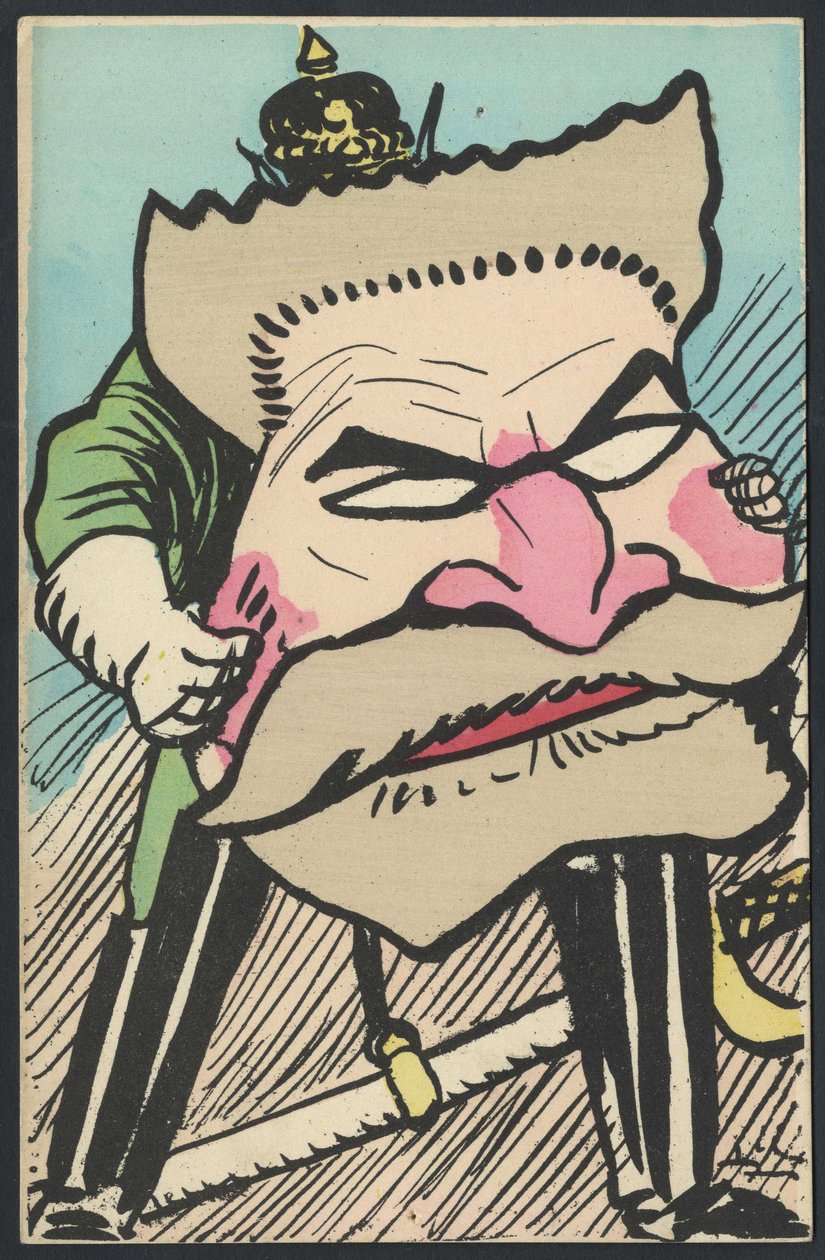 Kartpostal, Renklerde Hiciv, ca. 1905: Almanya Prusya, Vatanseverlik - Jaures Jean - Leal de Camara
