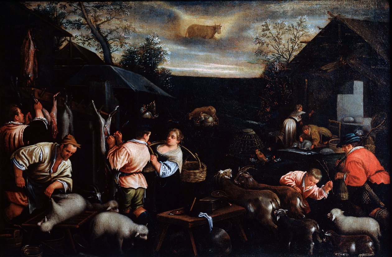 The Seasons dizisinden Nisan, 16. yüzyılın sonu veya 17. yüzyılın başı by Leandro Bassano