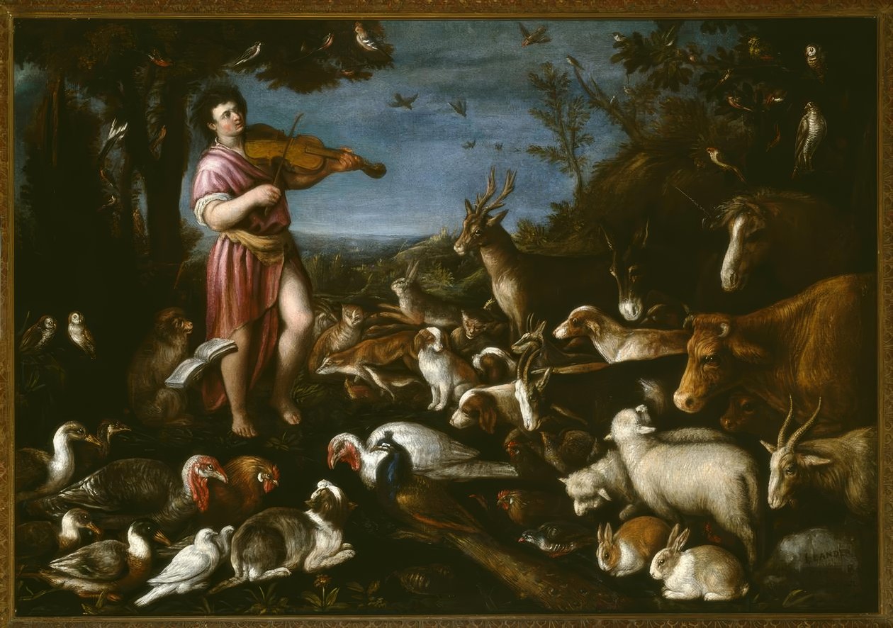 L. da Ponte Bassano, Orpheus hayvanları büyüler / tablolar by Leandro Bassano