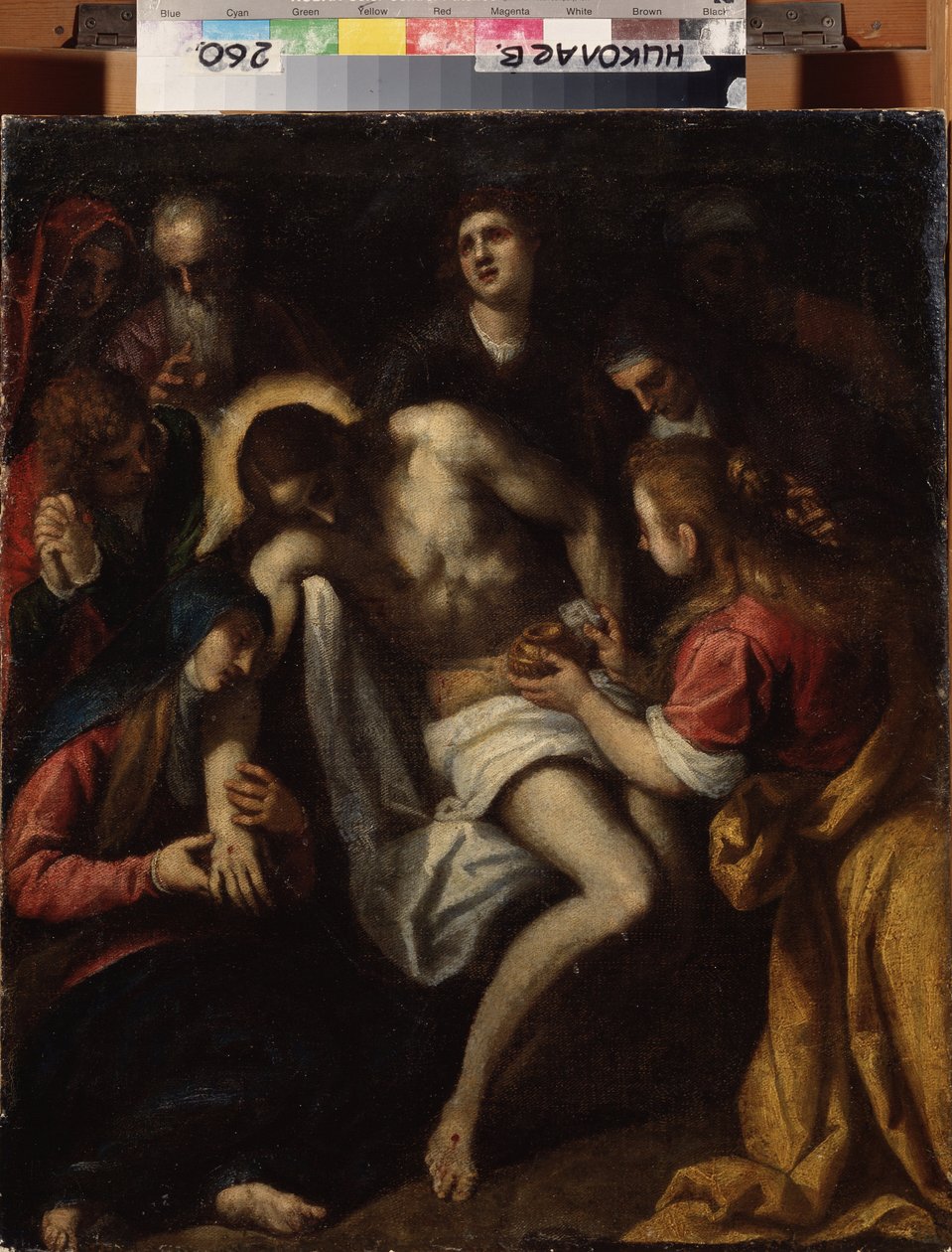 ""La deploration du christ"" (Ağlama) Peinture de Leandro Bassano (1557-1622) Bölgesel Wereshchagin Sanat Müzesi, Mykolaiv Ukrayna by Leandro da Ponte Bassano