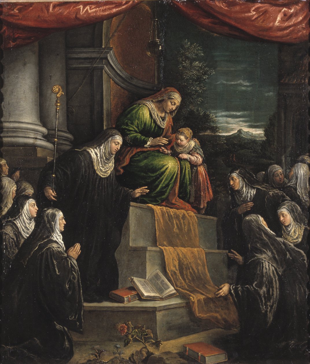 Aziz Anne ve Meryem Ana çocuğu - Aziz Anne ve Meryem çocukken, Bassano, Leandro (1557-1622). Tuval üzerine yağlıboya. Boyut: 117x99cm. Ulusal Müze Stockholm by Leandro da Ponte Bassano