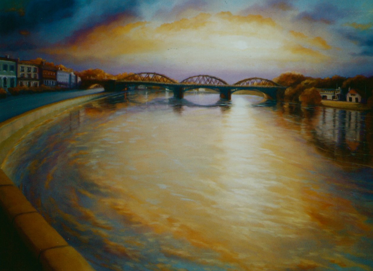 Barnes Köprüsü, 2006 Thames Nehri gün batımı by Lee Campbell