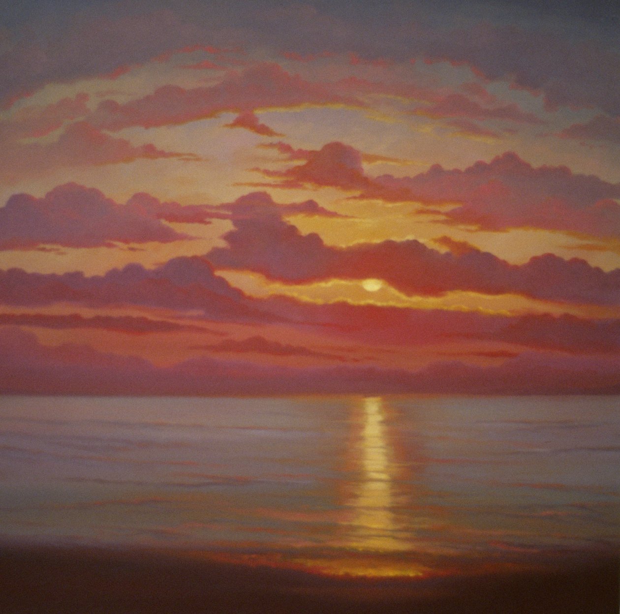 Kuzey Denizi, 2005 Günbatımı deniz manzarası by Lee Campbell