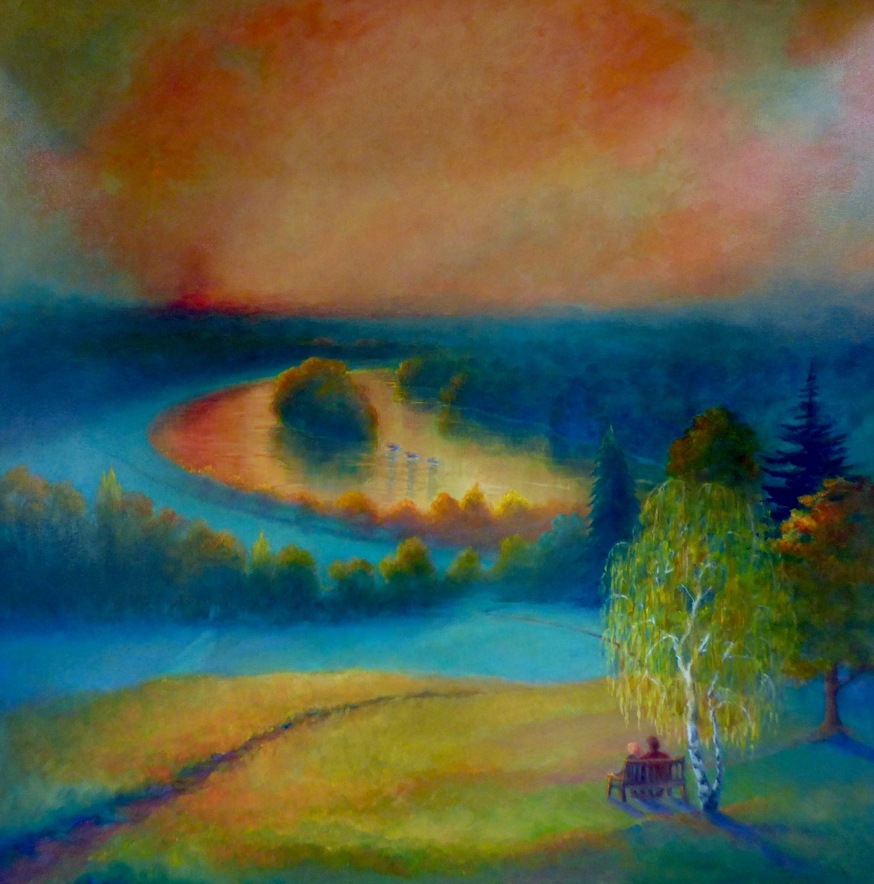Petersham Yeşil ve Altın, 2019, by Lee Campbell