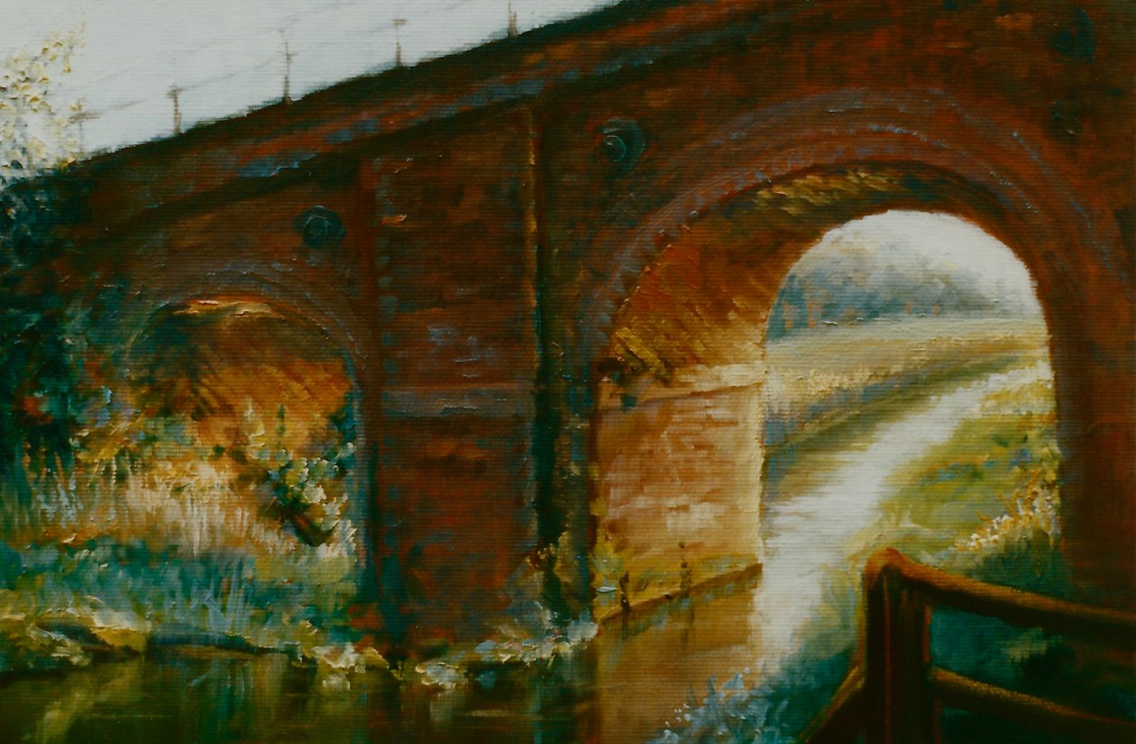 Demiryolu Kemerleri, 1997 (kağıt üzerine yağlı boya) by Lee Campbell
