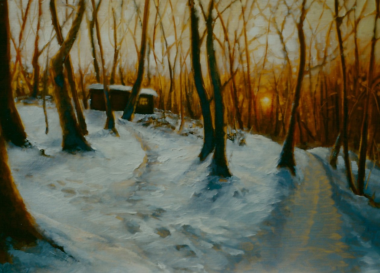 Karlı Orman 2002 Gün Batımı by Lee Campbell