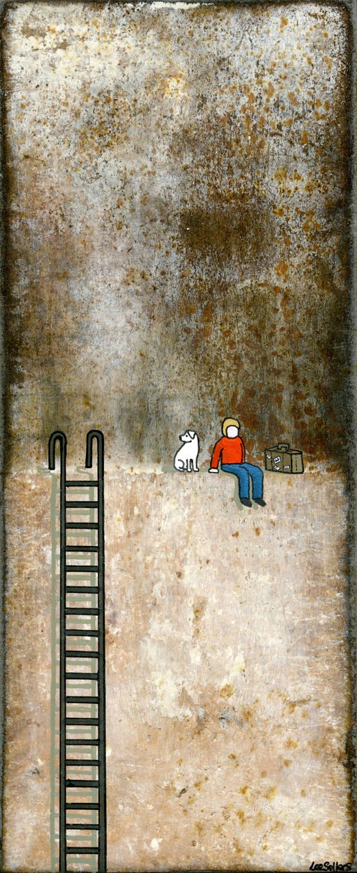 Vahşi Bir Maceranın Başlangıcı, 2012, (Metal üzerine akrilik ve mürekkep) by Lee Sellers