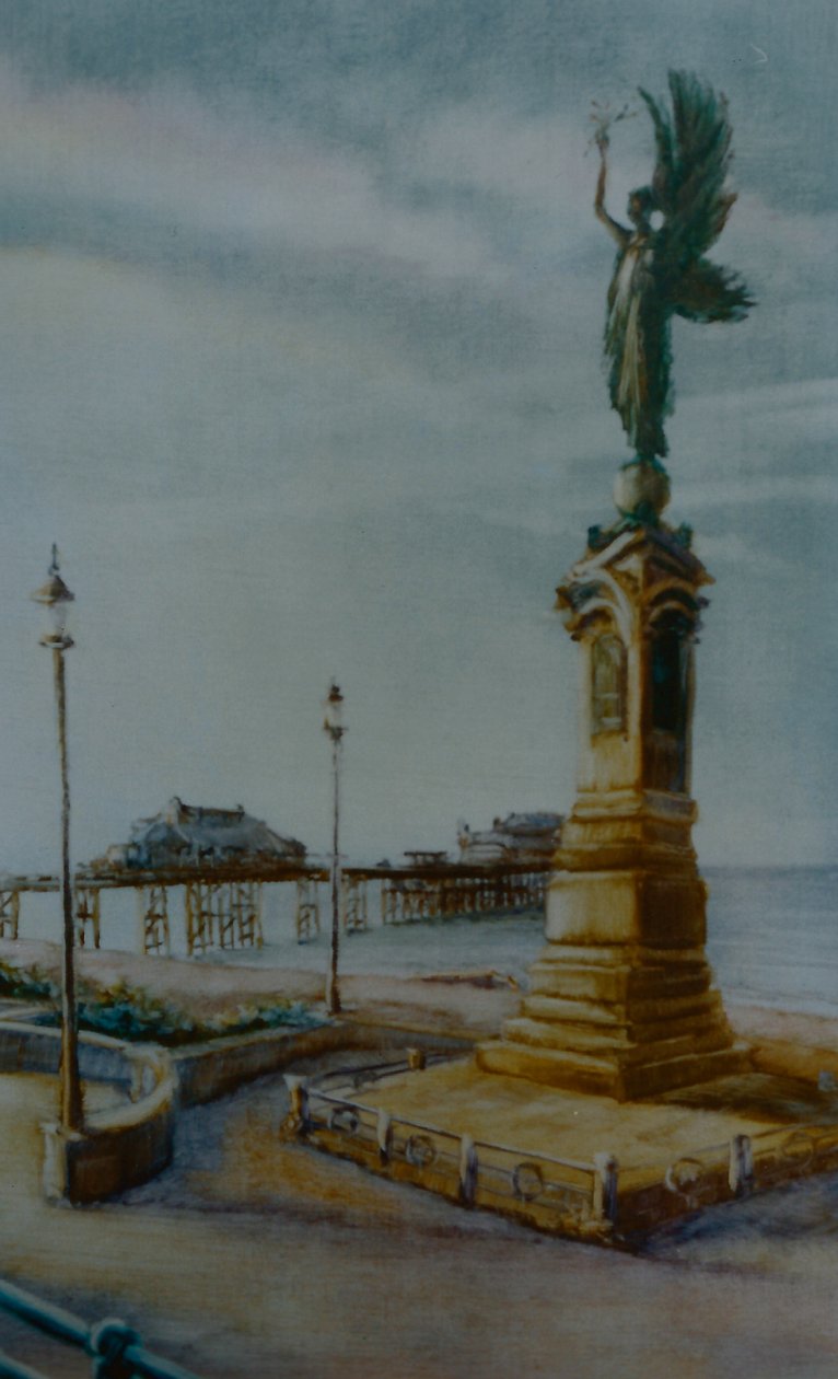 Hove Meleği, 2000 (kağıt üzerine yağlı boya) Brighton heykeli by Lee Campbell