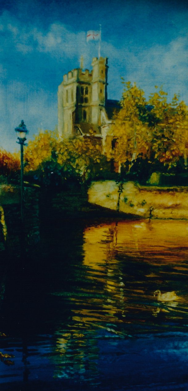 High Tide, 2003 (kağıt üzerinde yağlı boya) St. Marys, Twickenham by Lee Campbell