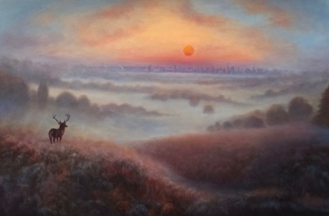 Richmond Dawn, 2021 (tuval üzerine yağlı boya) by Lee Campbell