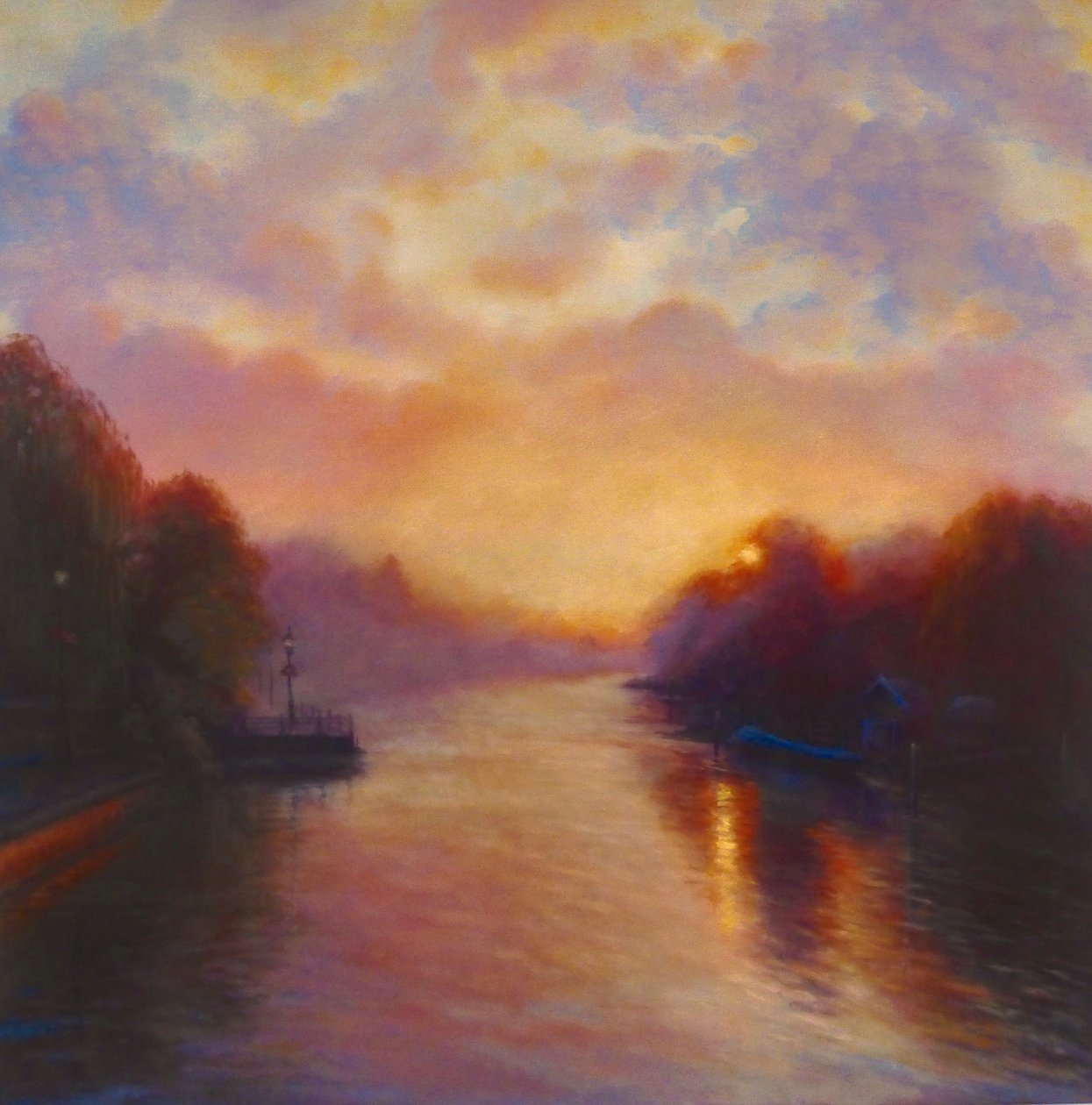 Eylül Sabah Nehri, 2023 (tuval üzerine yağlıboya) by Lee Campbell