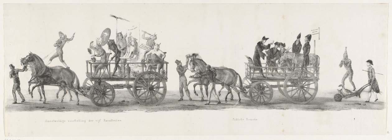 Beş Fakülte ve Halkla İlişkiler, 1835 Beş Fakültenin sembolik temsili / Halkın Teşviki (nesne üzerindeki başlık) H.H. tarafından düzenlenen yükselişlerin bireysel performansları. 9 Şubat