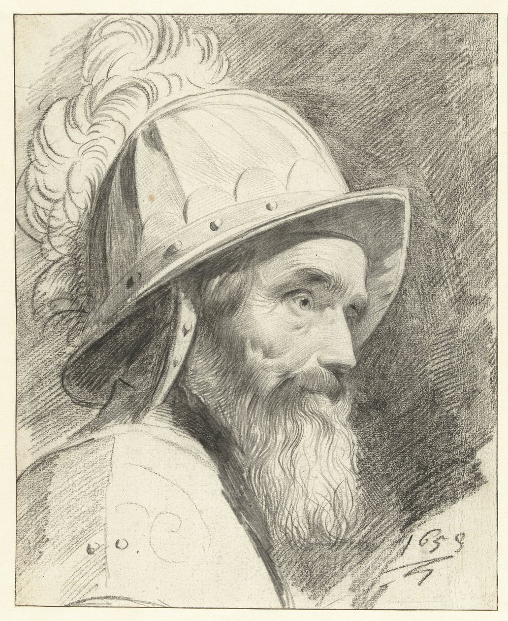 Kask ile savaşçı büstü by Leendert van der Cooghen