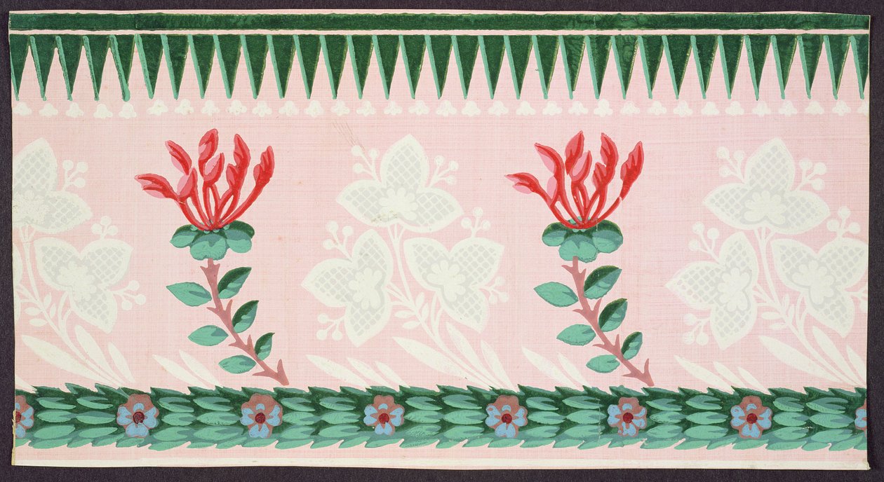 Linon-Batist duvar kağıdı sınırı, 1802 by Legrand factory of Legrand factory of