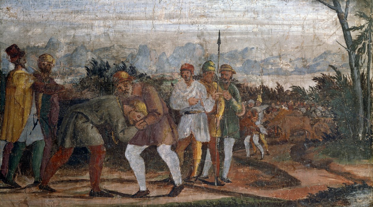 Circle of Lelio Orsi'nin (1511-1587) Life of Prodigal Son'dan Sahnesi, Rocca di Novellara, Emilia-Romagna, İtalya by Lelio Orsi da Novellara