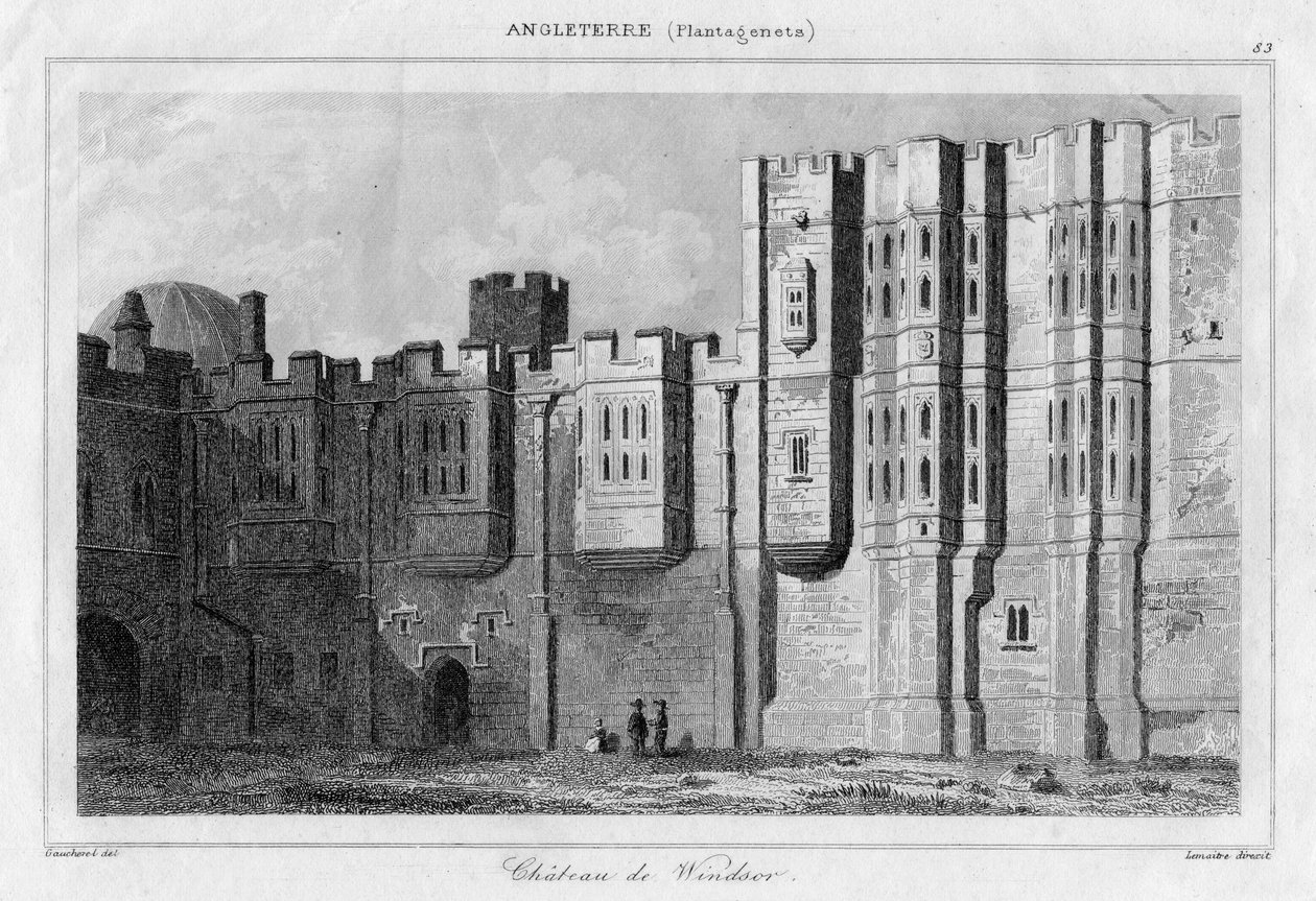 Windsor Kalesi, Berkshire, 19. yüzyıl by Lemaitre