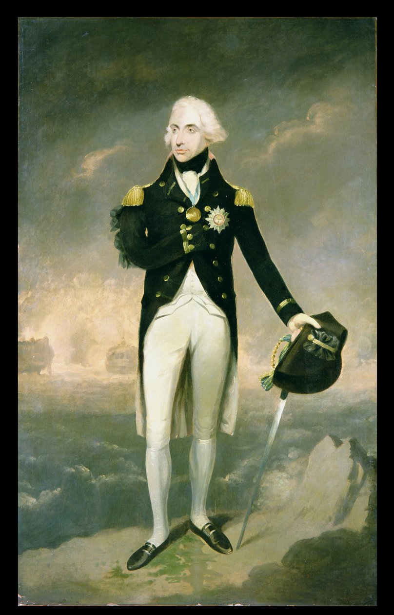 ötesinde Santa Cruz ile Lord Nelson portresi by Lemuel Francis Abbott