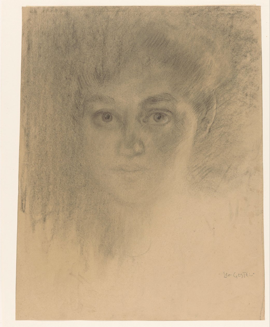 bir kadının yüzü by Leo Gestel (signed by artist)