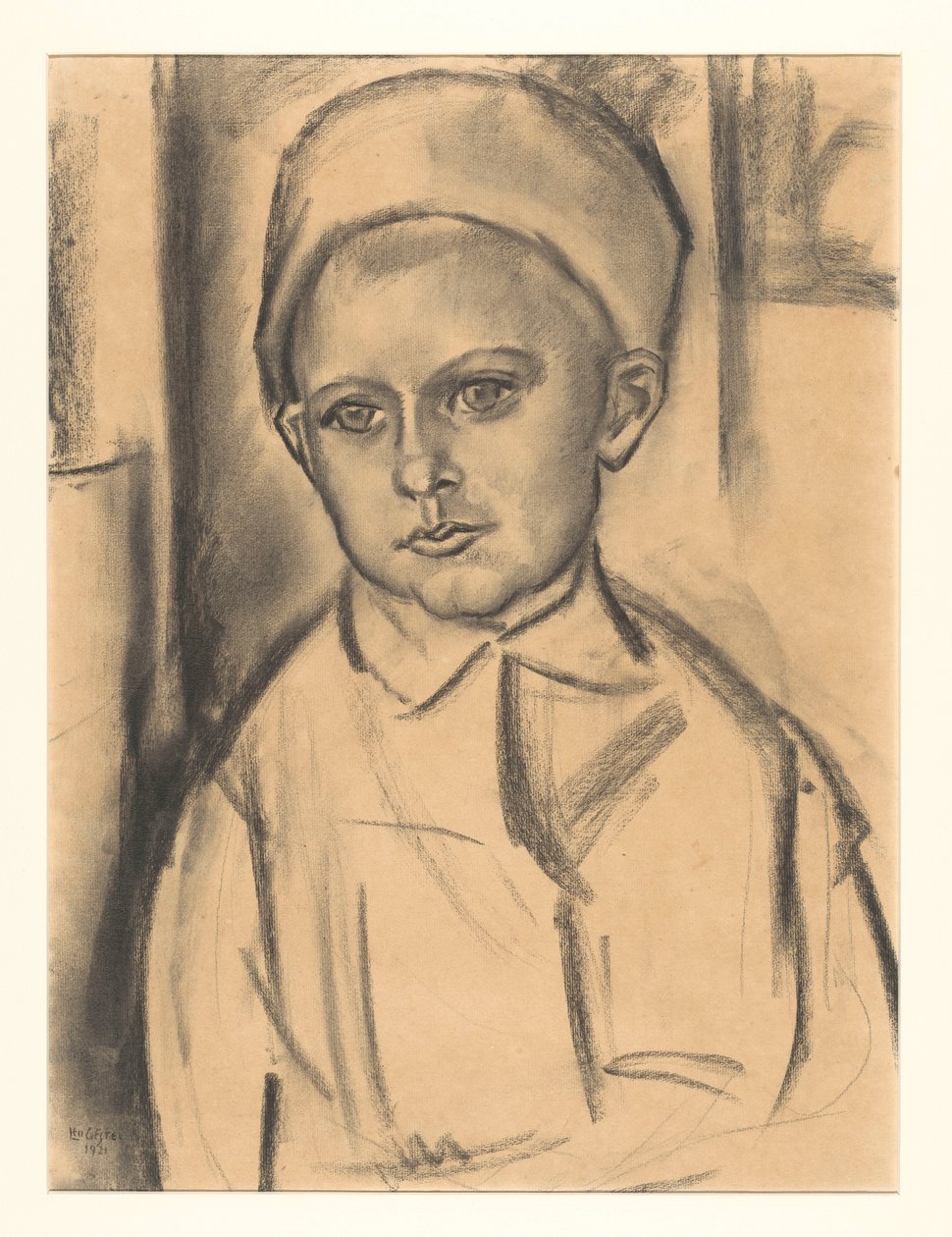 Bilinmeyen bir çocuğun portresi by Leo Gestel (signed by artist)