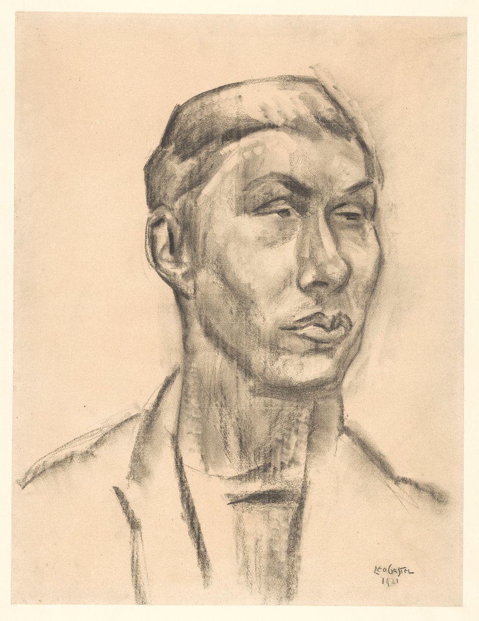 Bilinmeyen bir adamın portresi by Leo Gestel (signed by artist)