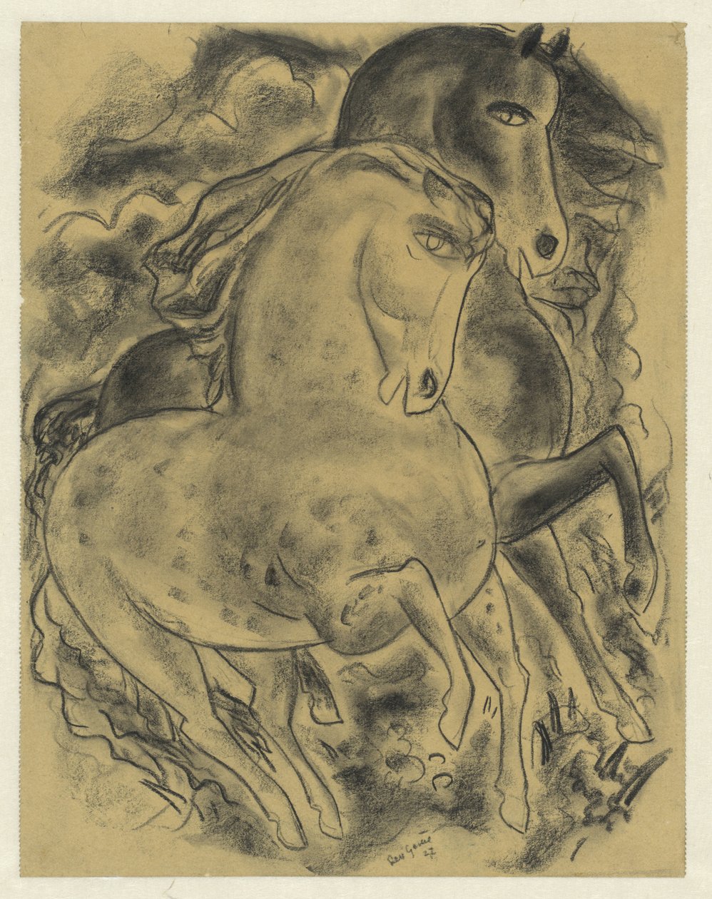 İki at by Leo Gestel (signed by artist)