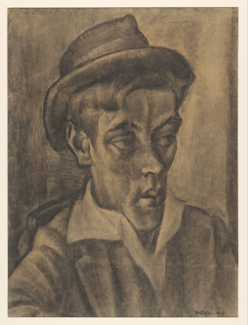 Şapkalı adam büstü by Leo Gestel