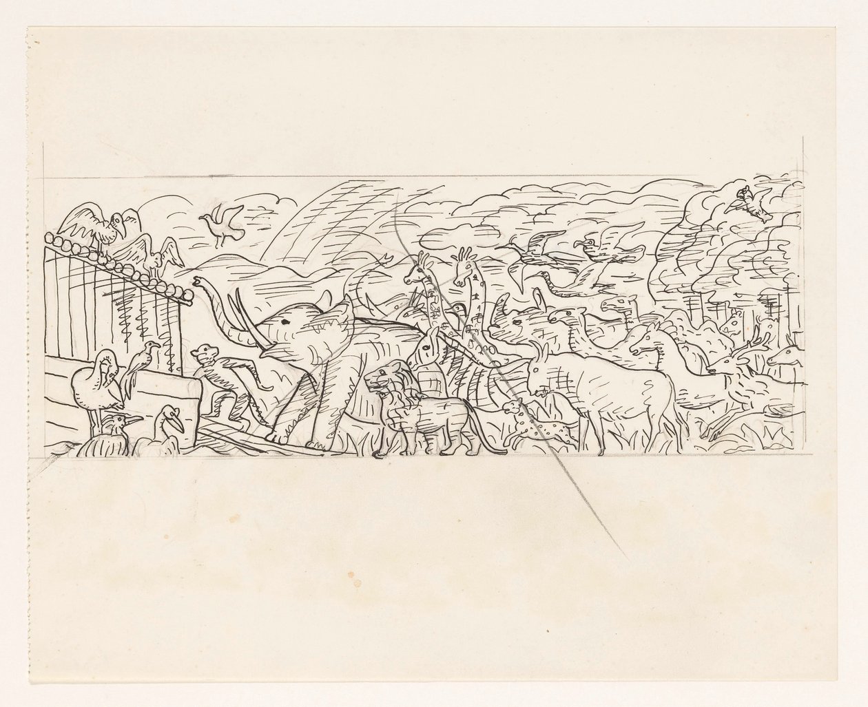 Nuh'un gemisine binen hayvanlar by Leo Gestel
