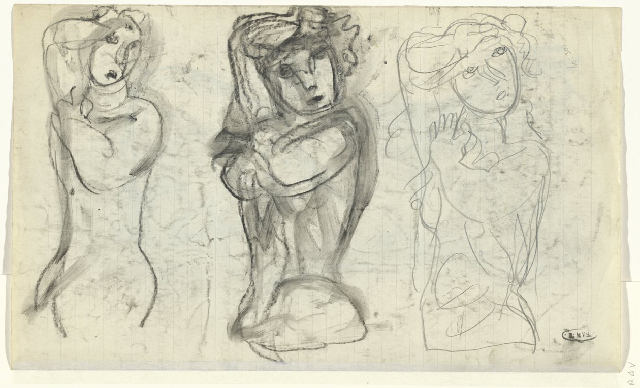 üç çıplak kadın by Leo Gestel