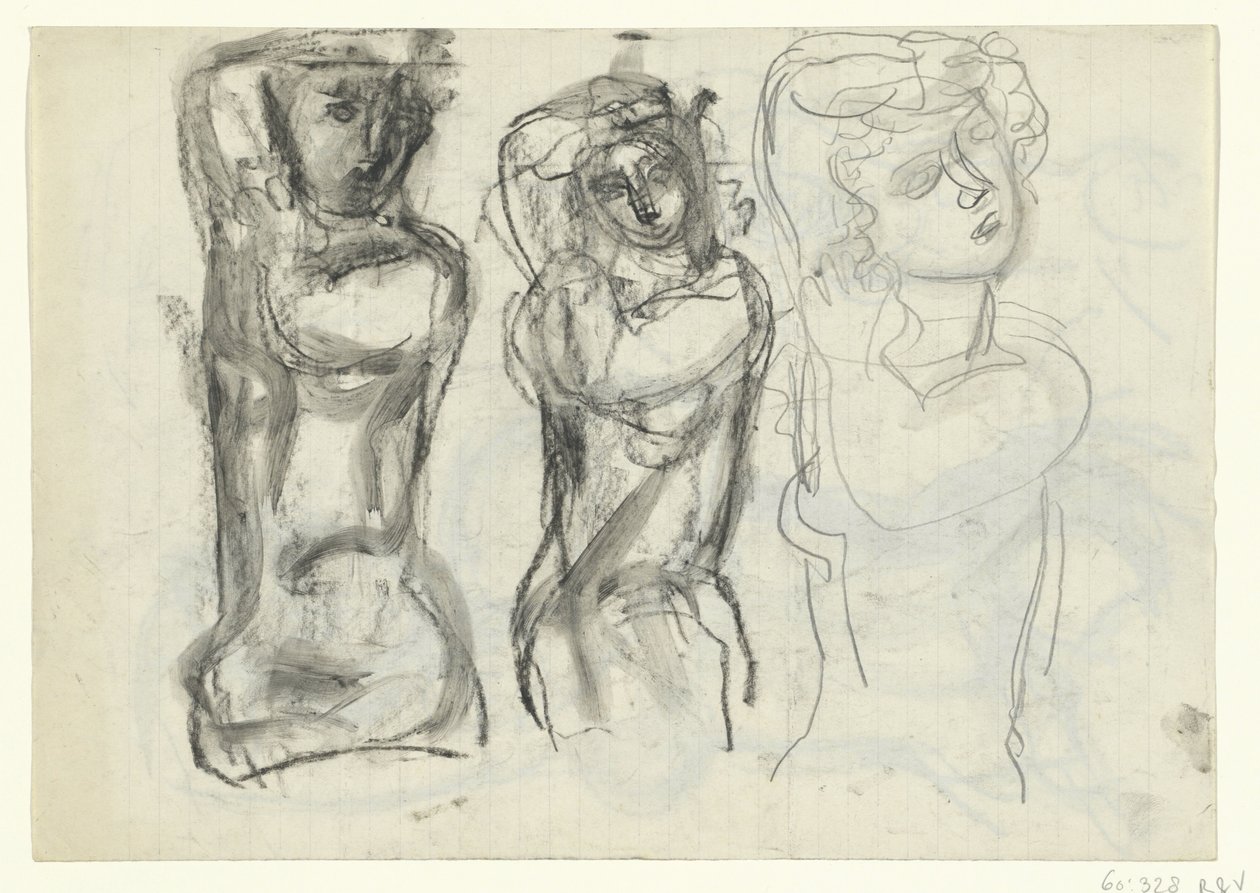 üç çıplak kadın by Leo Gestel