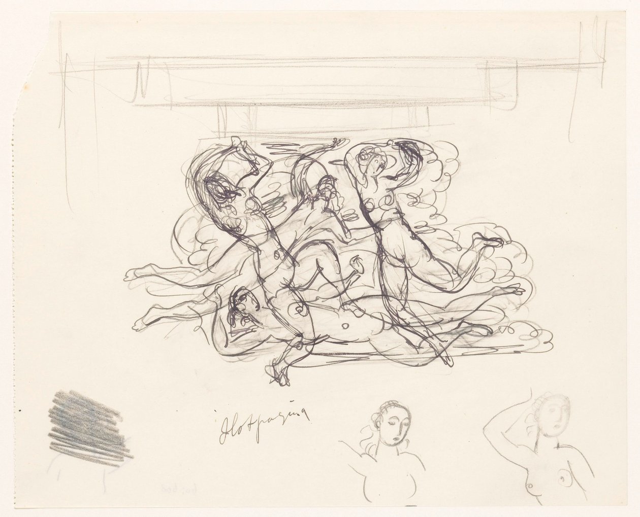 çıplak kadınlar yüzme by Leo Gestel