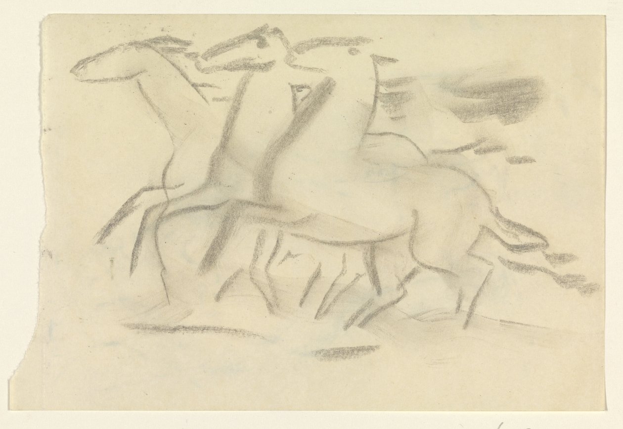 koşan atlar by Leo Gestel