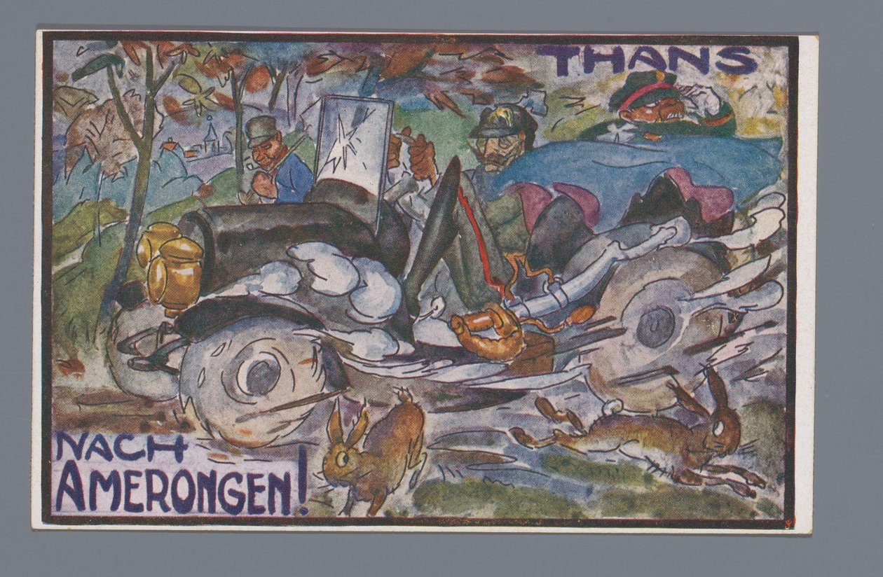 Şimdi, Nach Amerongen! (nesne üzerindeki başlık) by Leo Gestel